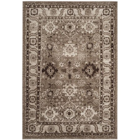 Flowers First 5 ft. 3 in. x 7 ft. 6 in. Vintage Hamadan Power Loomed Area Rug, Taupe - Medium Rectangle FL1874495